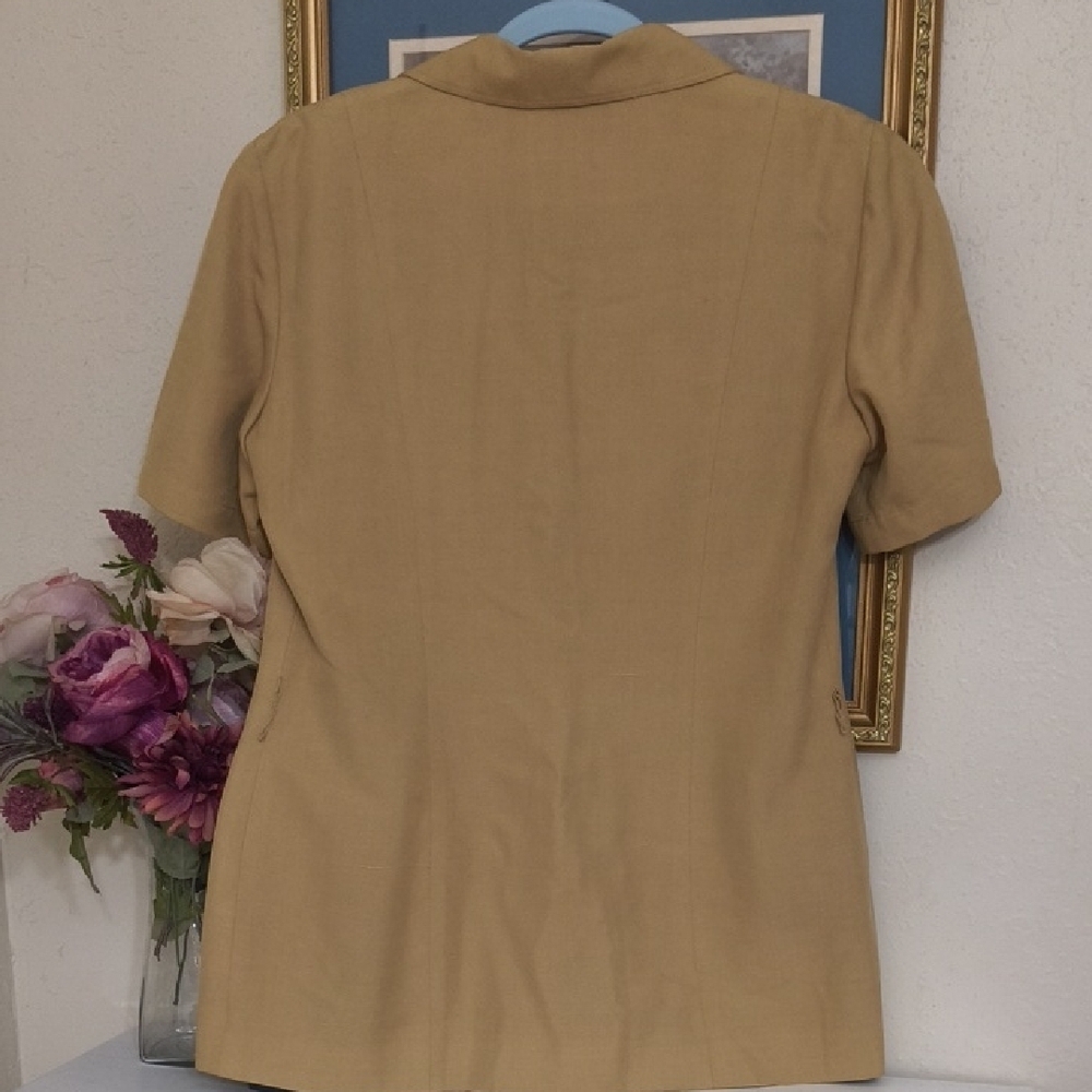 Dana Buchman Beige Short Sleeve Jacket - Picture 8 of 10